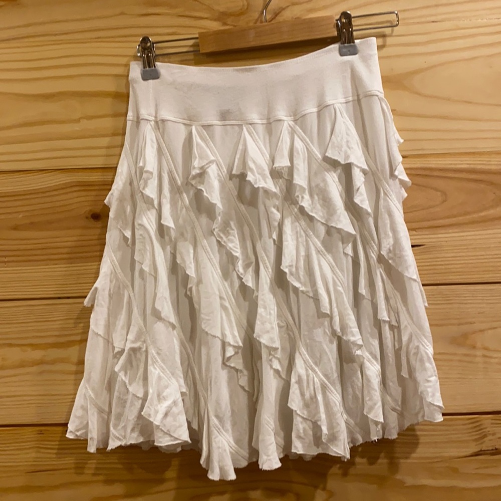 White ruffle skirt